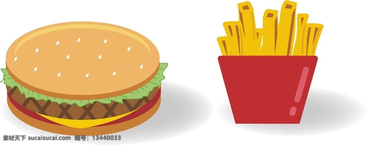 汉堡 薯条 手绘 矢量 食物 图标 卡通 立体 逼真 麦当劳 肯德基 饮食 标志图标 其他图标