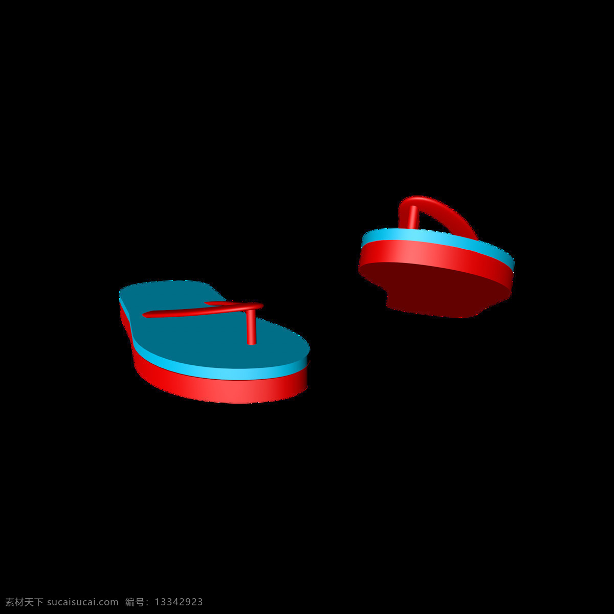 c4d 简约 蓝 红色 人字 拖 海报 红 人字拖 广告
