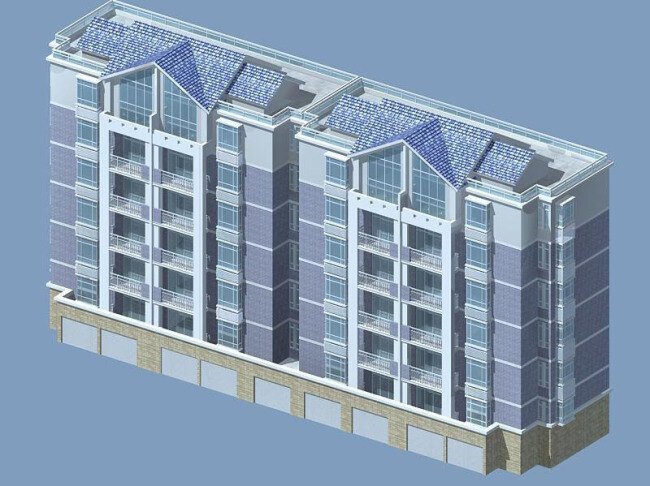 顶天立地 多层 建筑模型 3d建筑 3d 建筑 3d模型素材