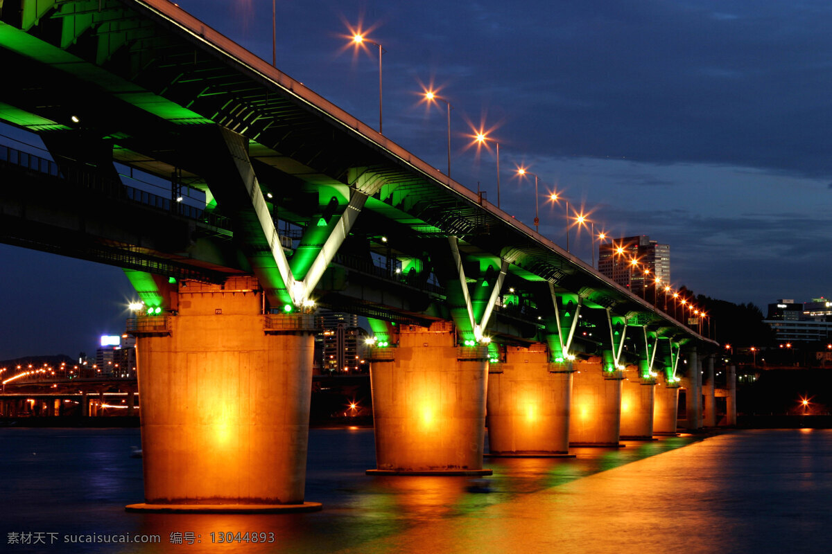 大桥 夜景 亮化 led 灯 城市亮化