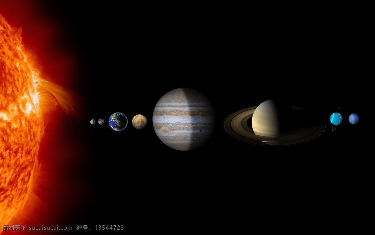 太阳系 太阳 地球 水星 火星 土星 木星 金星 宇宙 太空 设计图 海王星 冥王星 自然景观 自然风光