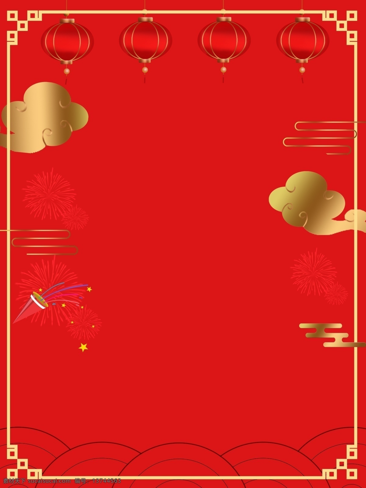 喜庆 2019 猪 新年 背景 灯笼 红色 新年快乐 春节素材 背景展板 猪年素材 猪年模板