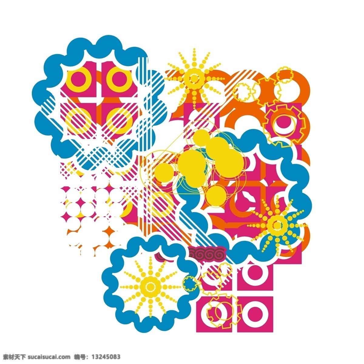 t恤图案 抽象花纹 底纹边框 方形 花纹 花纹花边 黄色 几何 蓝色 抽像 印花矢量图 圆形 色彩 玫红色 男装 矢量 淘宝素材 其他淘宝素材
