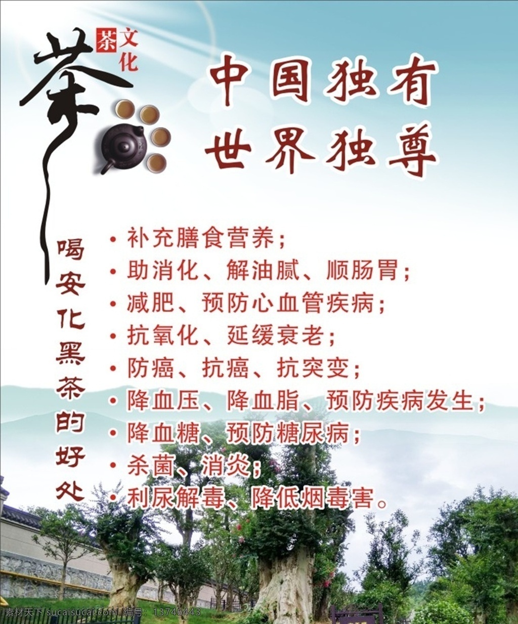 喝 安化 黑茶 好处 喝安化黑茶 安化黑茶 源文件 茶树 养生 cis设计