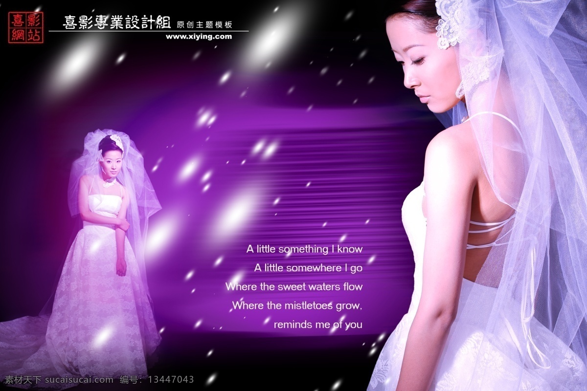 凡间 精灵 婚纱 模板 梦幻背景 黑色