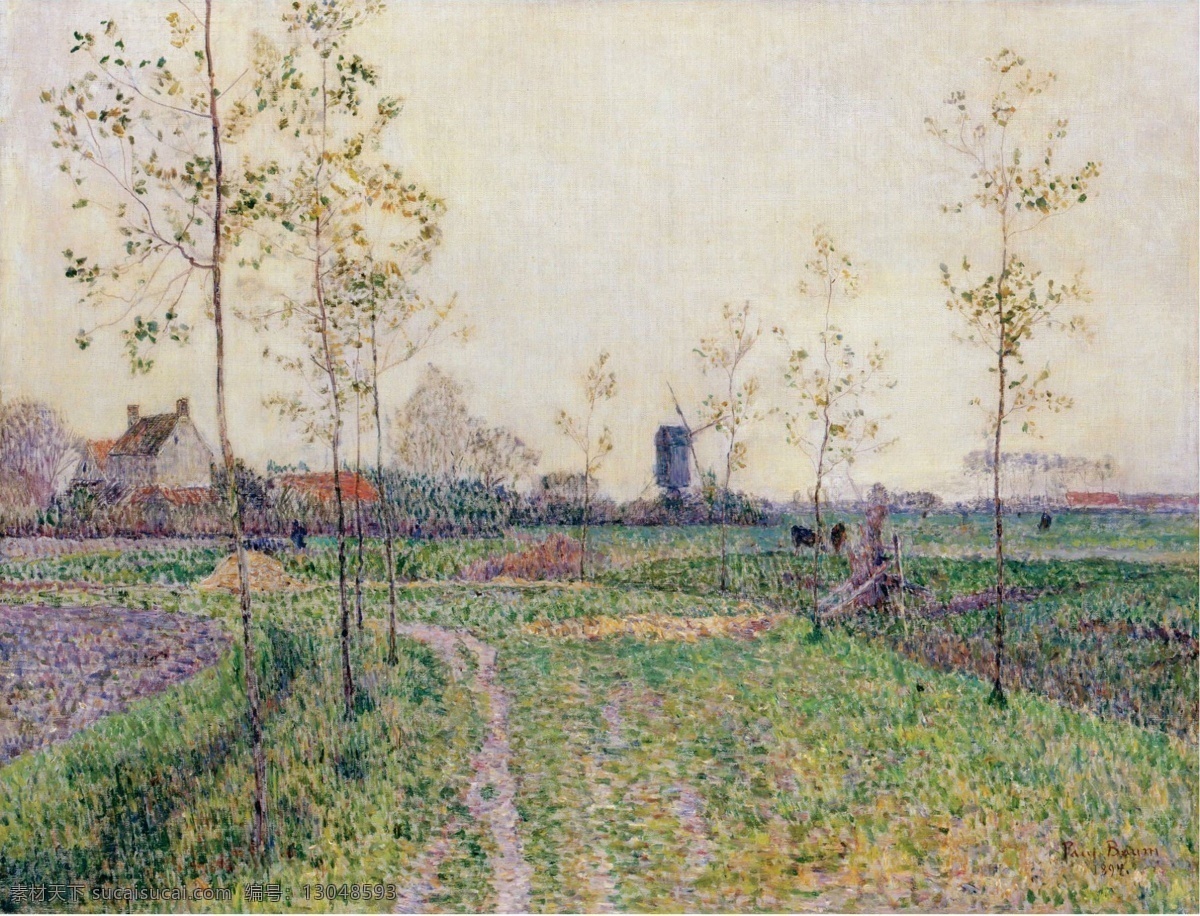 大师 画家 风景画 静物 油画 建筑 装饰画 knokke near landscape autumn baum paul 人物 高清 西方 国外 现代 家居装饰素材