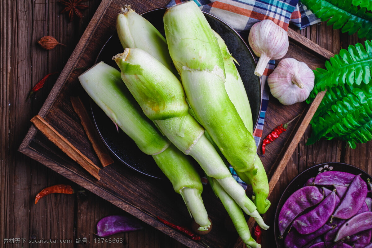 新鲜的茭白 新鲜 蔬菜 高笋 茭白 健康 营养 生物世界