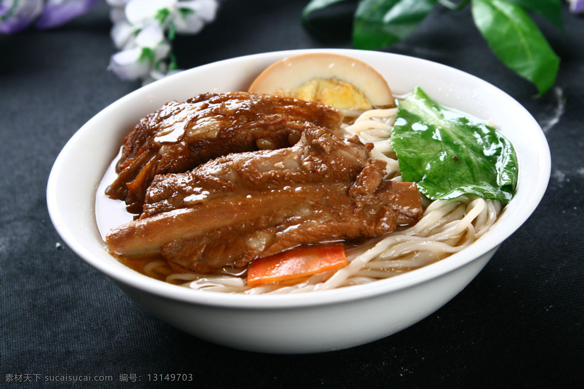 美食 餐饮美食 传统美食 高清 排骨面