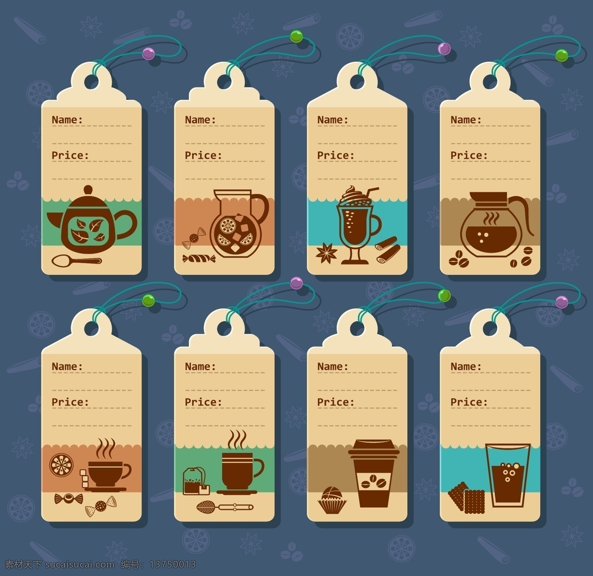 饮品 价格 吊牌 矢量 糖果 咖啡豆 可乐 咖啡 高清图片