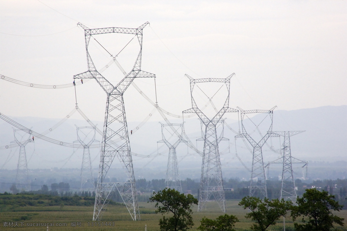 电塔照片 电力 电网 电塔 高压 电线 自然风景 自然景观