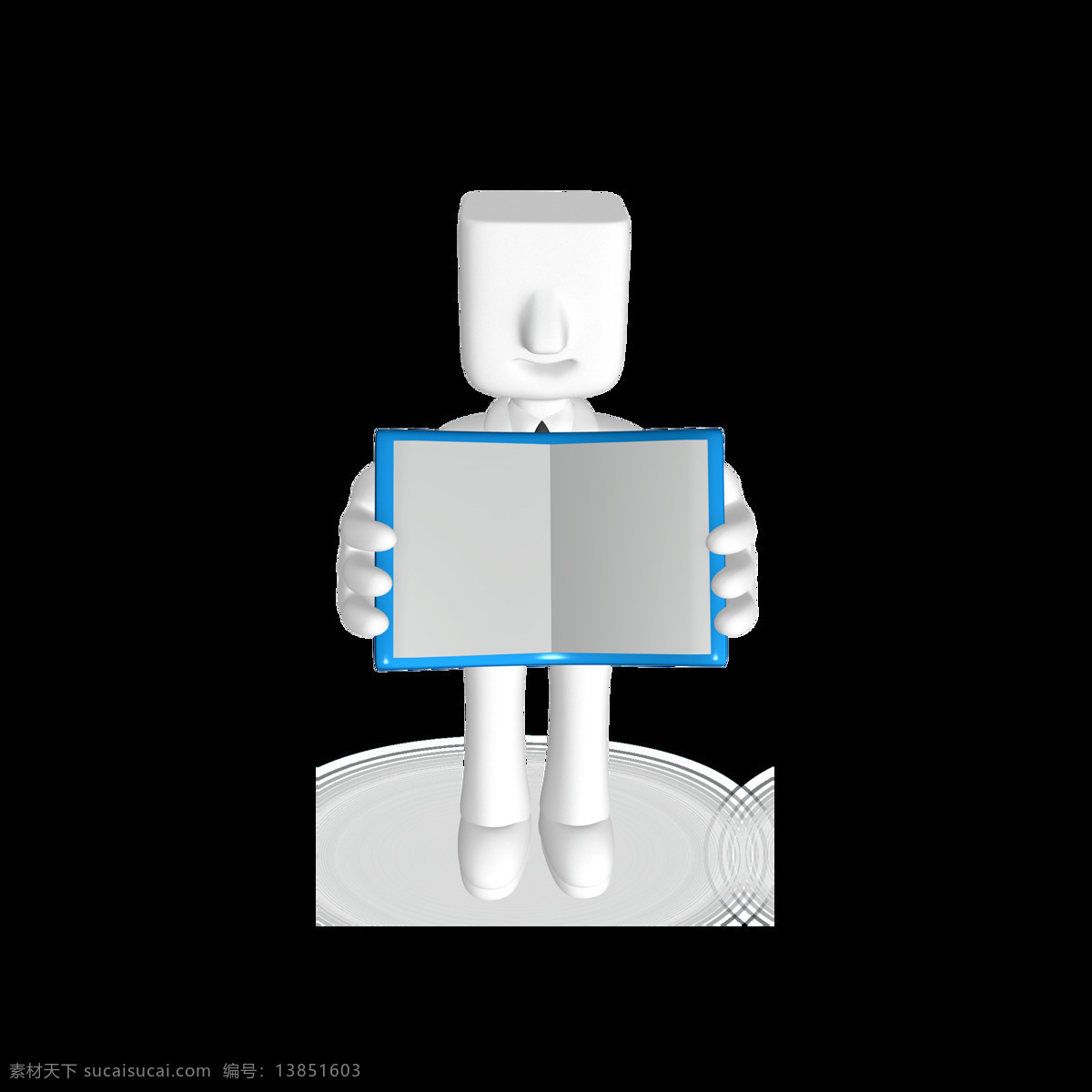 3d 立体 书本 小人 元素 翻看 工作 学习