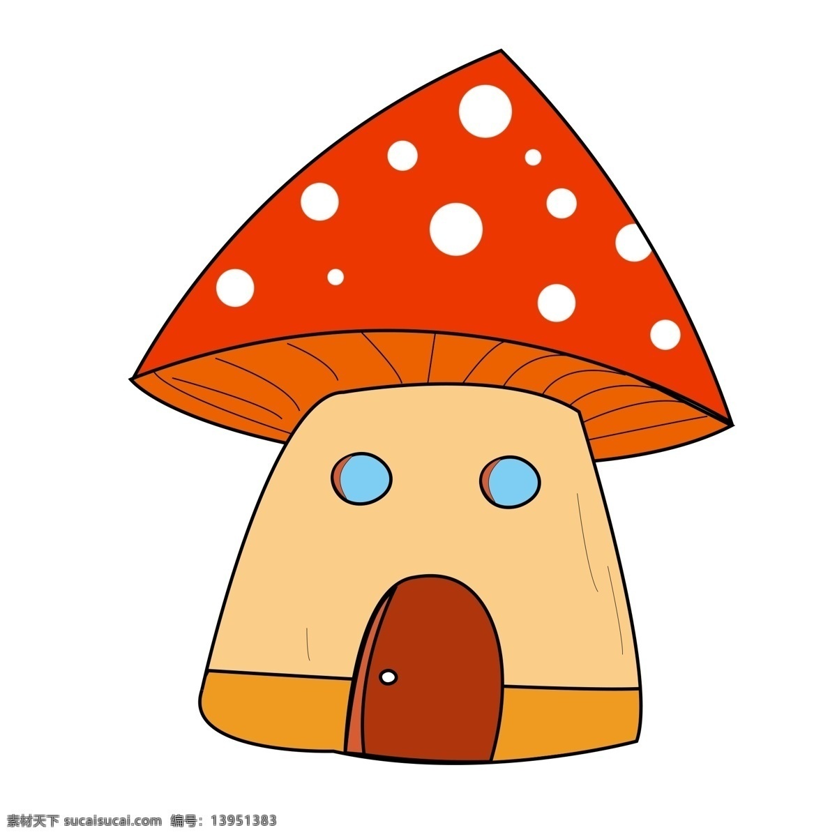 卡通 蘑菇 房屋 元素 房子 建筑 屋子