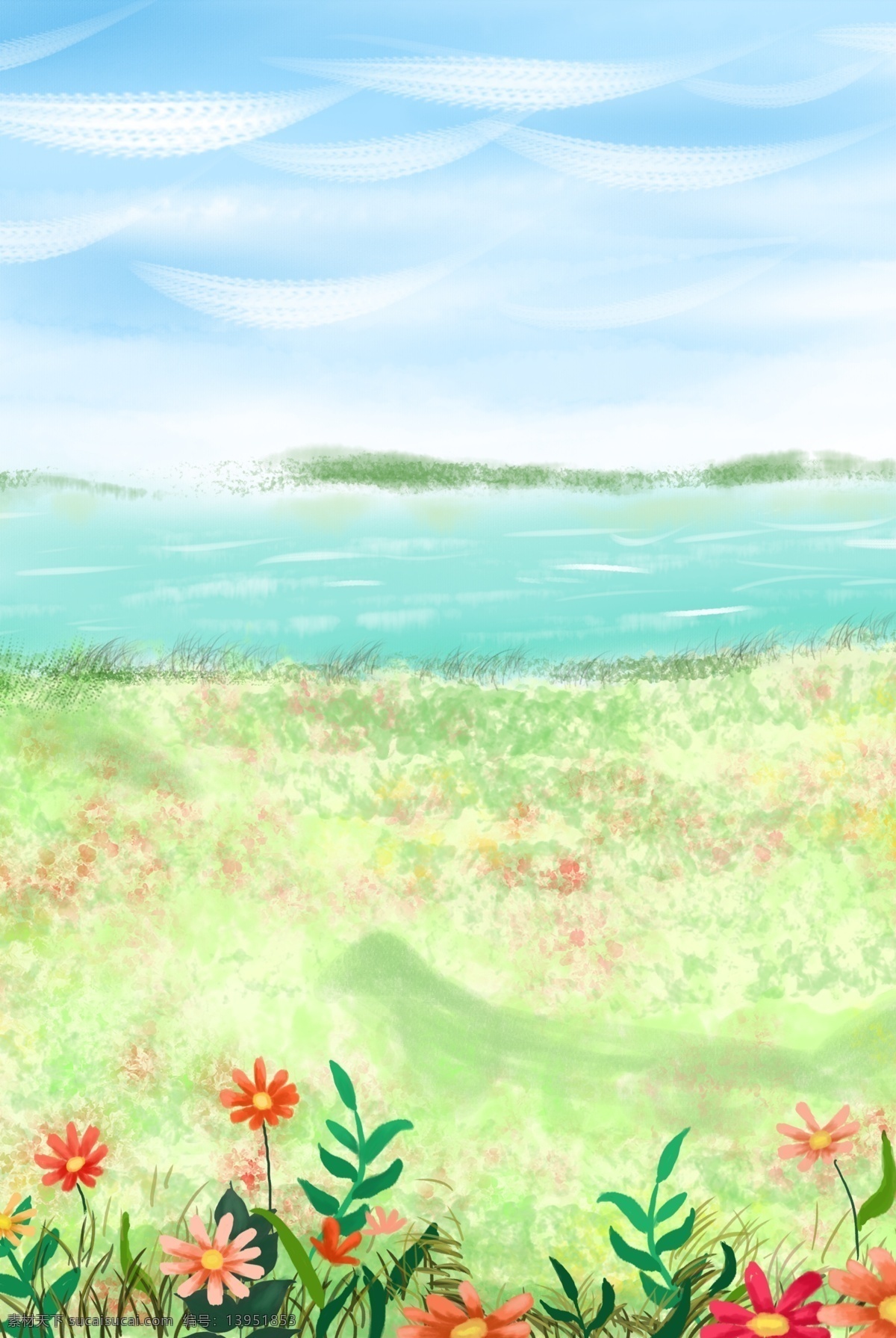 惊蛰 农历 节气 分层 banner 二十四节气 春天 绿色 手绘 农历节气 草地 创意合成