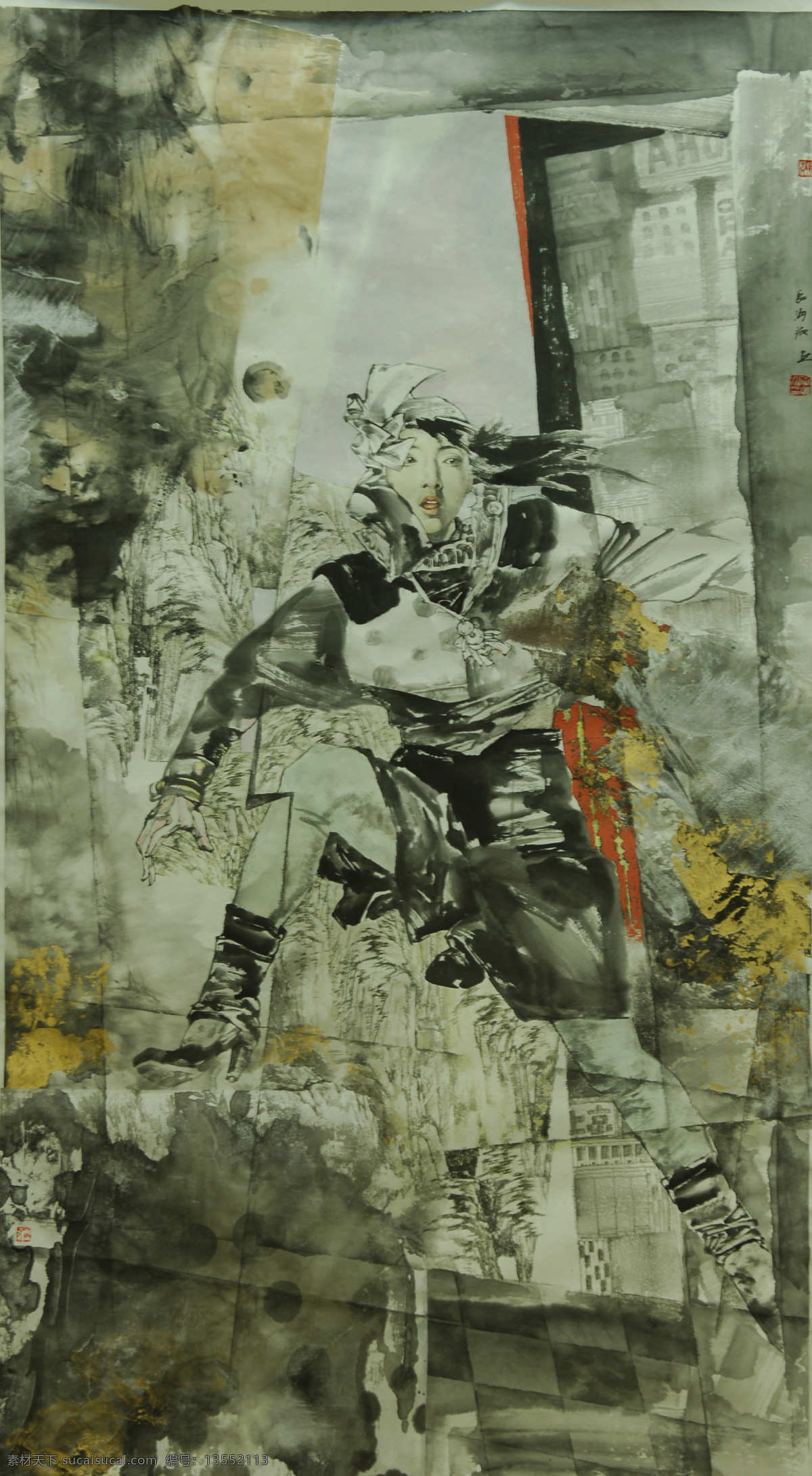 水墨 人物图片 国画 绘画 绘画书法 人物 水墨画 水墨人物 意笔 随意 现代 展览 展厅 文化艺术 装饰素材 展示设计