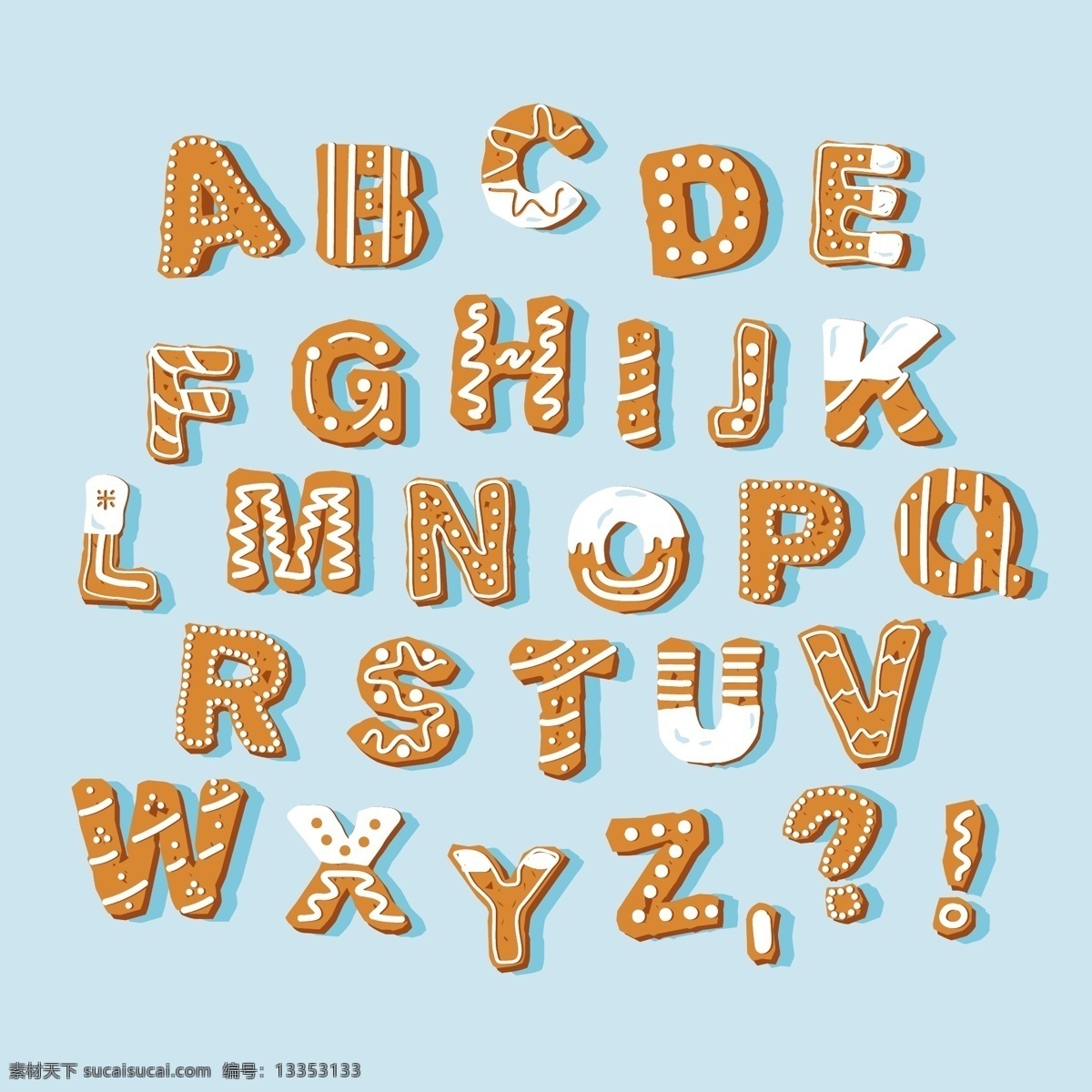 饼干字母 圣诞节字母 矢量字母 卡通字母 手绘字母 字母插画 创意字母 艺术字母 立体字母 3d字母 食品字母 曲奇字母 食物字母 甜点字母 甜品字母 大写字母 儿童字母 活泼字母 趣味字母 数字字母 标志图标 其他图标