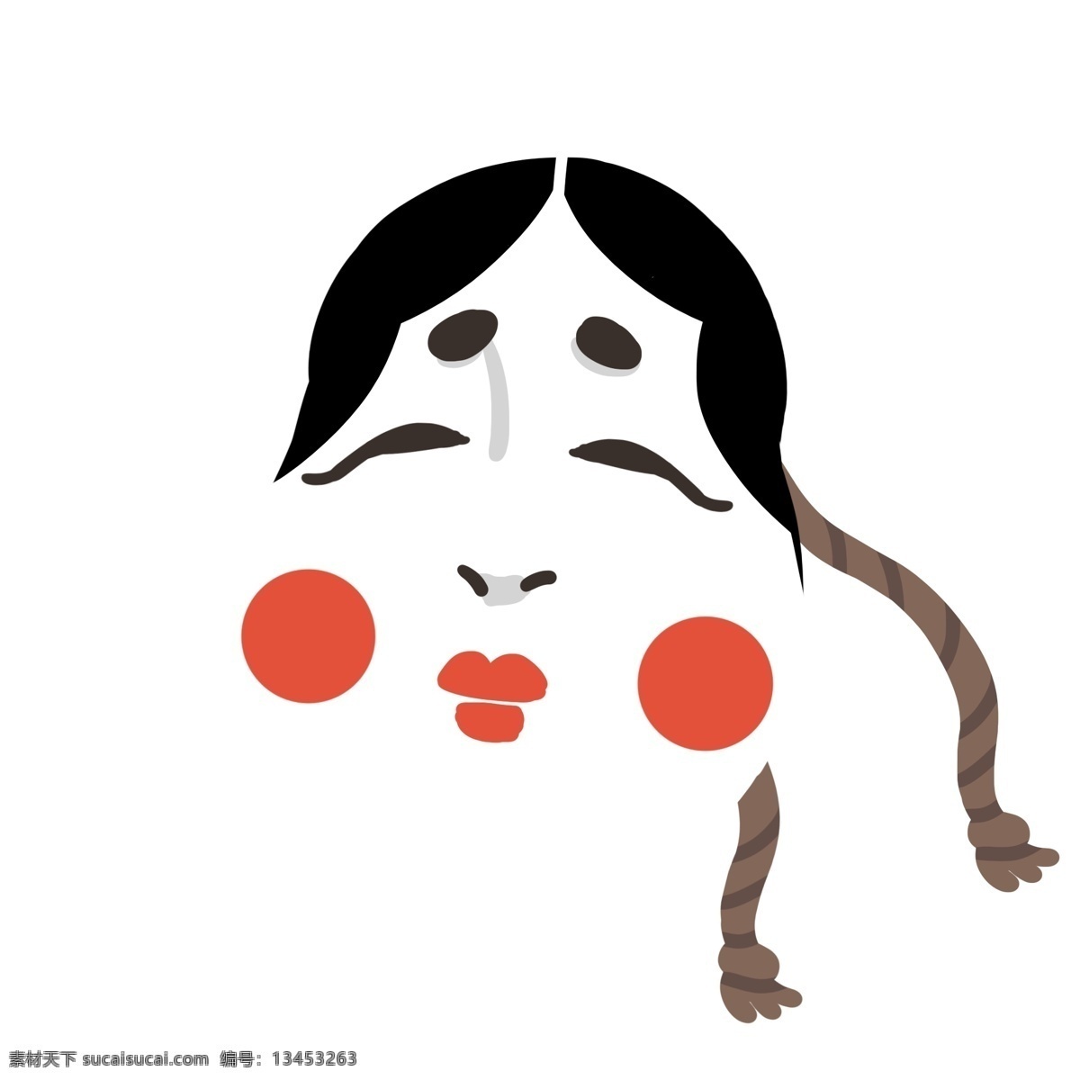日本 面具 装饰 插画 日本面具 卡通面具 可爱的面具 日本文化 日本特色 红脸蛋 面具装饰插画