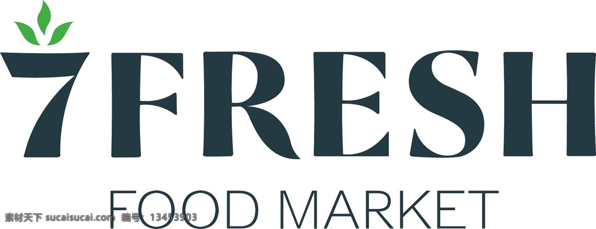 7fresh 标志 logo 生鲜品牌 水果品牌标志 京东生鲜 logo设计