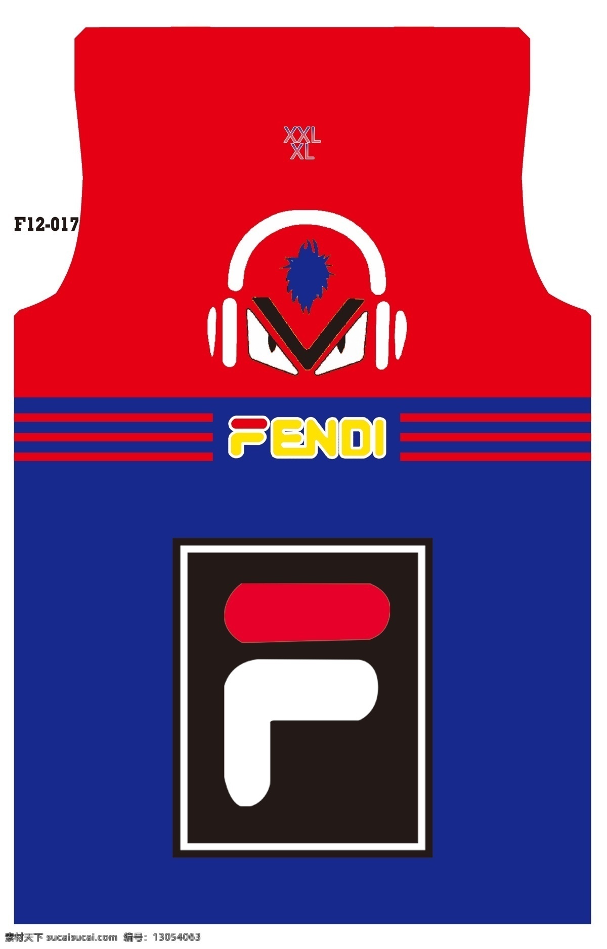 服装设计 fendi t恤 服装 名牌 简洁 色块 背心 底纹边框 条纹线条