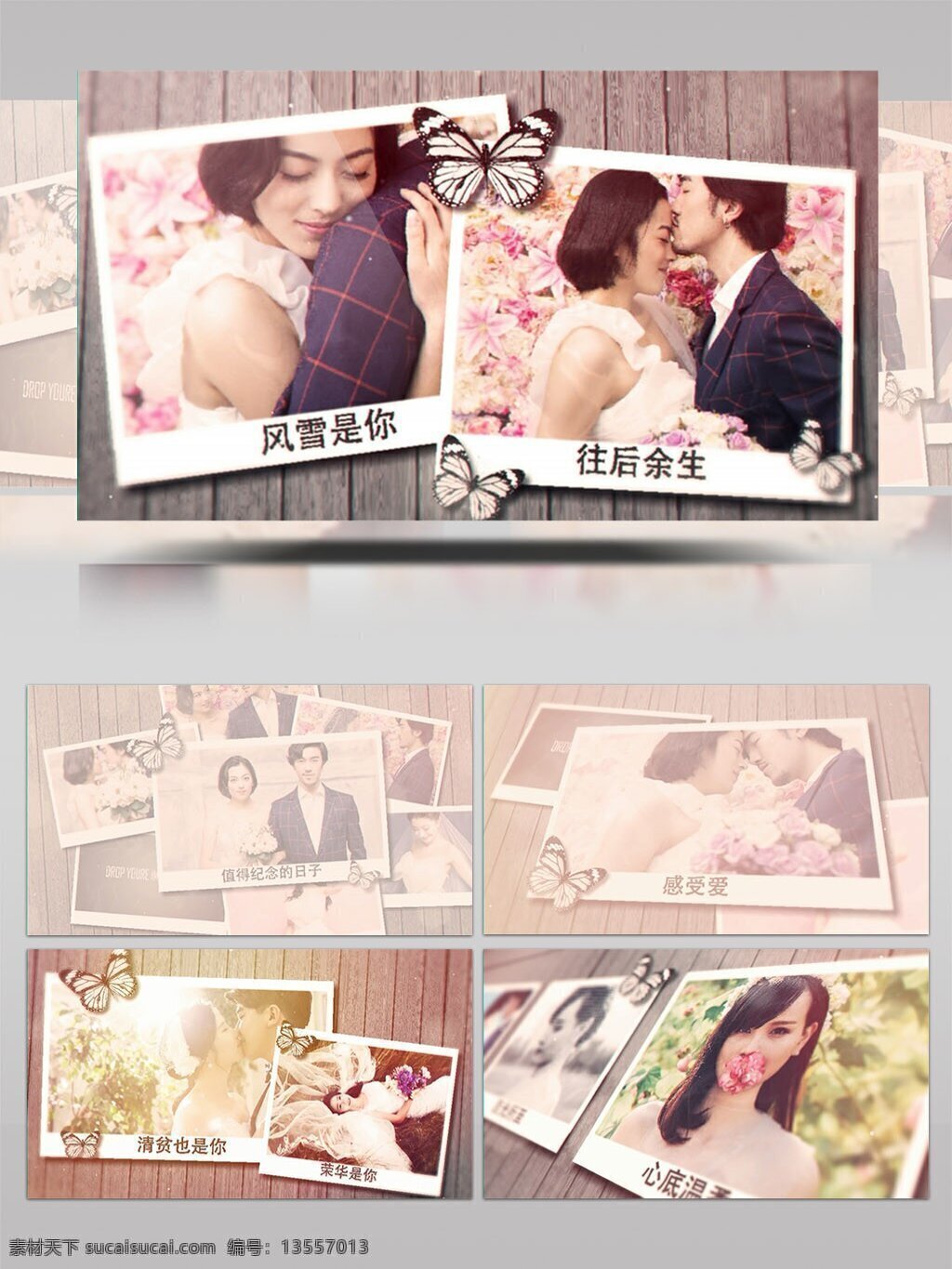温馨 甜蜜 婚礼 记忆 相册 ae 模板 木板 情人节 蝴蝶 浪漫 回忆 纪念 爱情