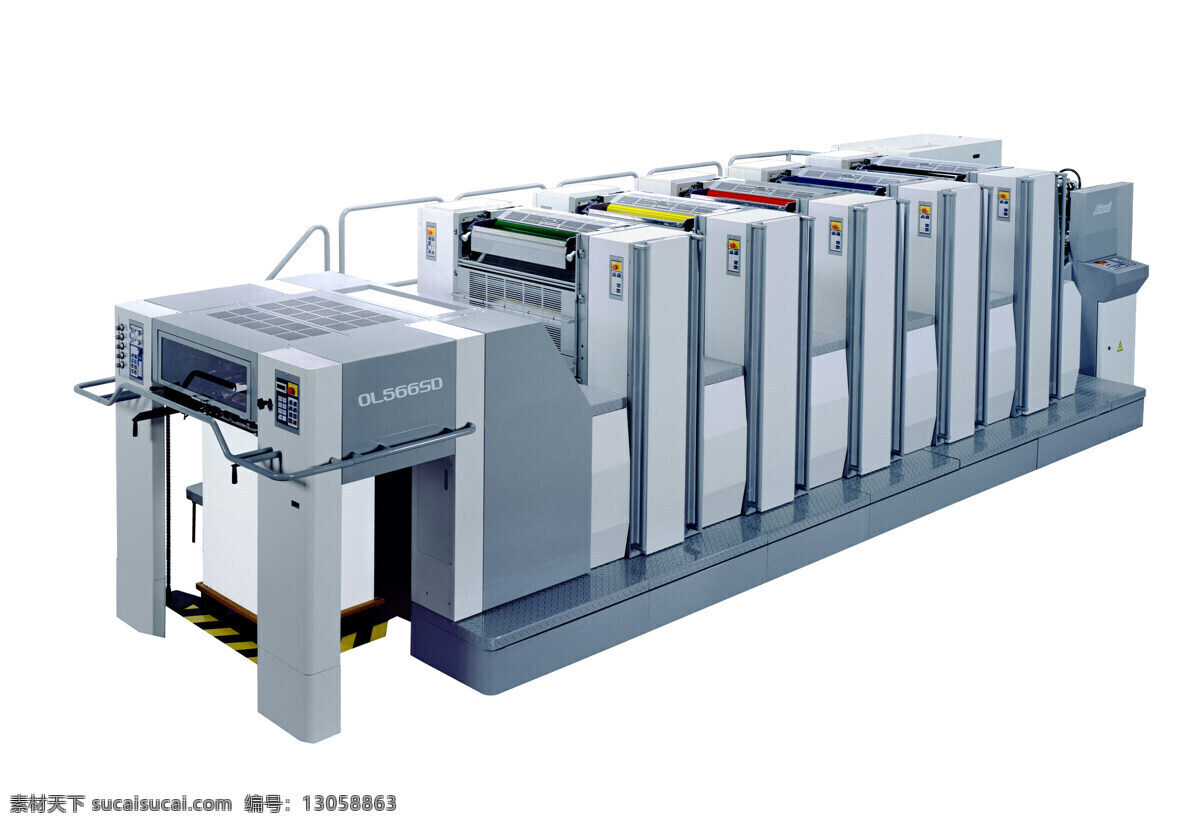 日本 彩色 印刷机 彩色印刷机 胶印机 印刷机械 现代科技 工业生产 摄影图库