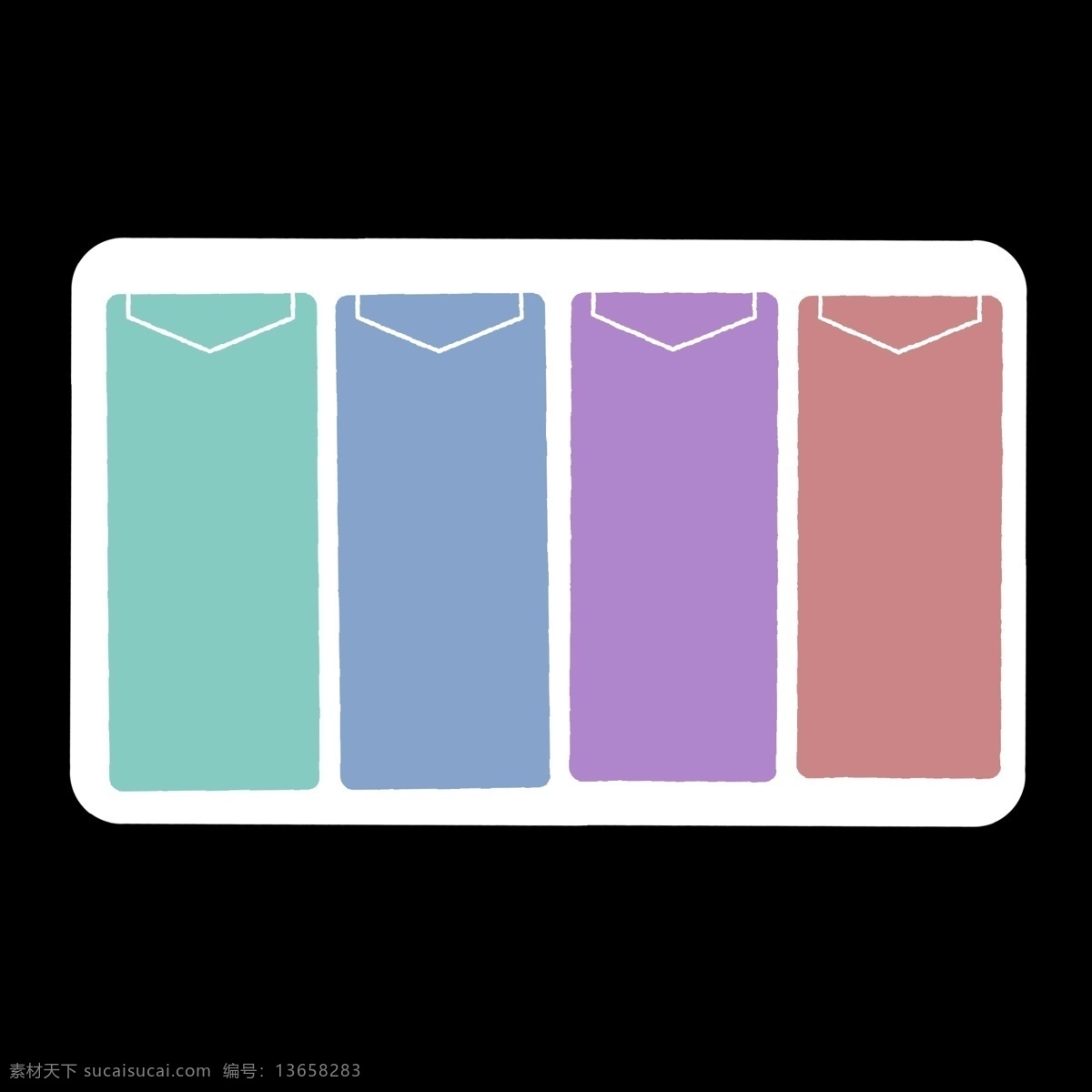 彩色 信封 分类 标识 信封样式 蓝色 紫色 红色 分别 类目表 不同 区别 区分开 ppt专用 卡通 简单 简约 简洁