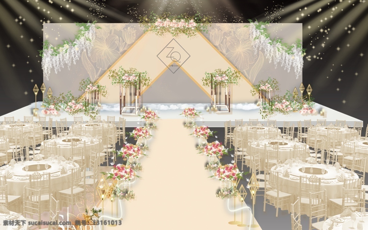 香槟 灰 小 清新 欧式 婚礼 效果图 典雅 灰色 香槟色 婚礼效果图