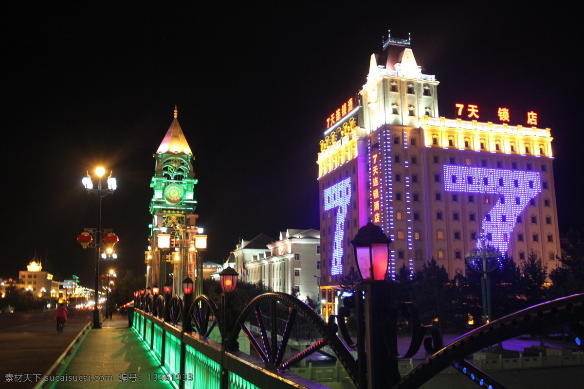 呼伦贝尔夜景 呼伦贝尔市 夜景 街景 建筑物 景观 旅游摄影 国内旅游 黑色