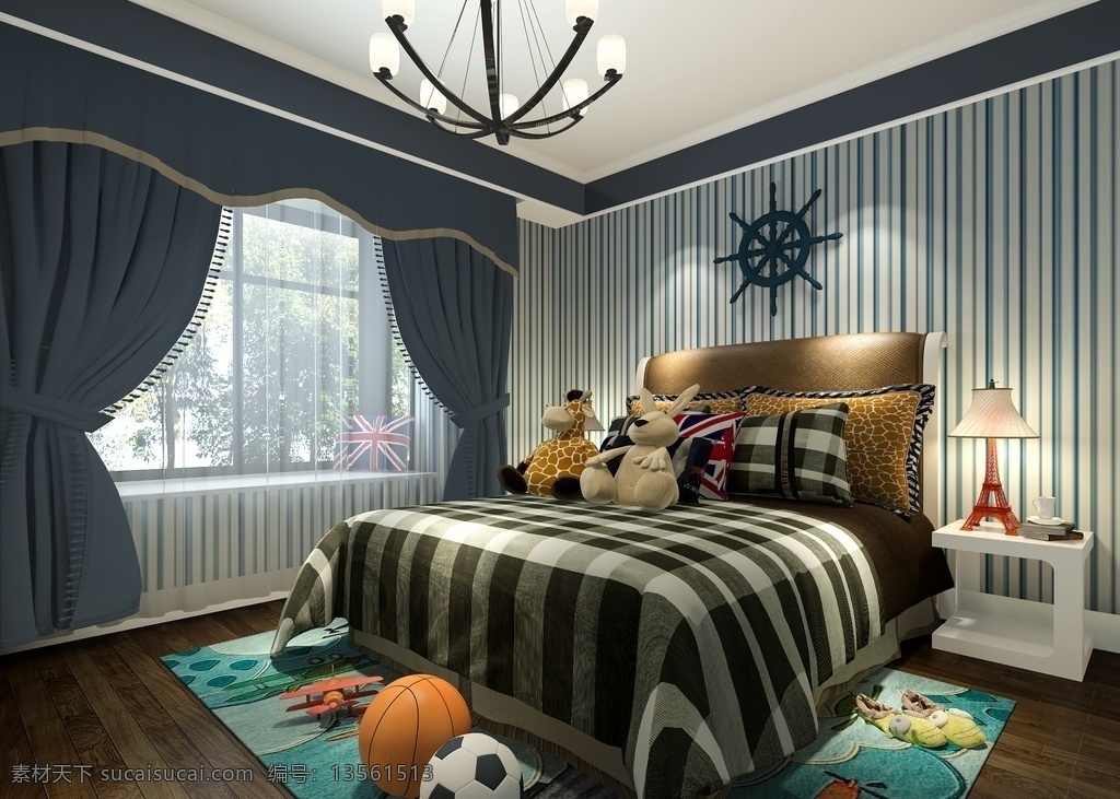 卧室效果图 家装效果图 卧室装修图 室内设计 三维效果图 3d 效果图 环境设计