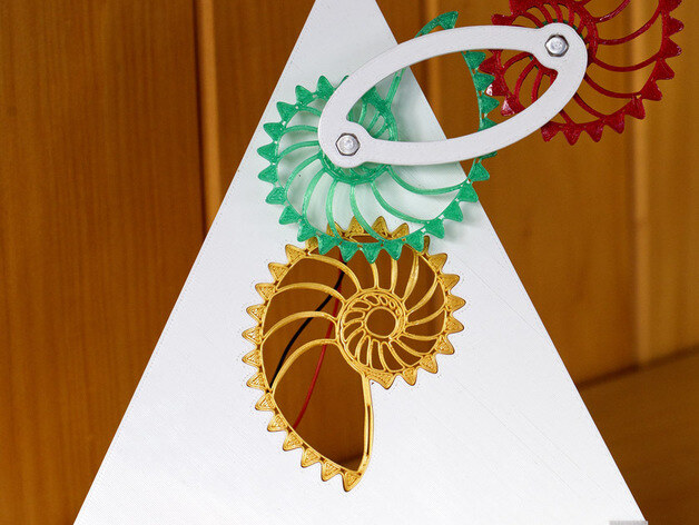 机动 鹦鹉螺 齿轮 3d打印模型 艺术时尚模型 伺服