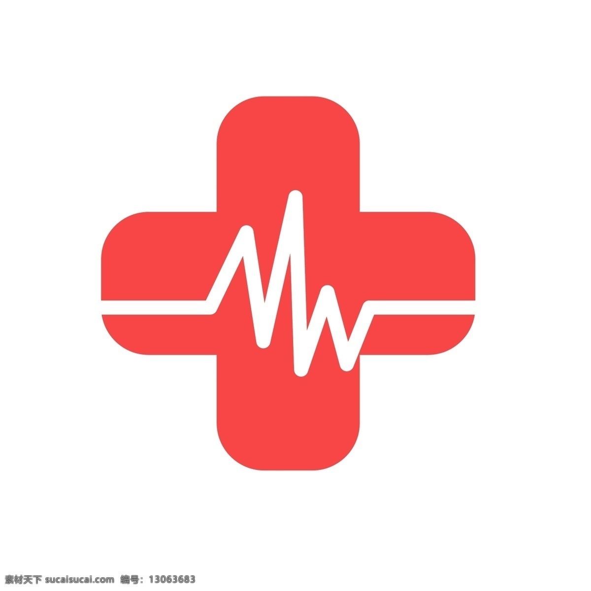 卡通 红十字 心电图 医疗 图标 红十字心电图 接种 接种疫苗 宣传日 医疗图标