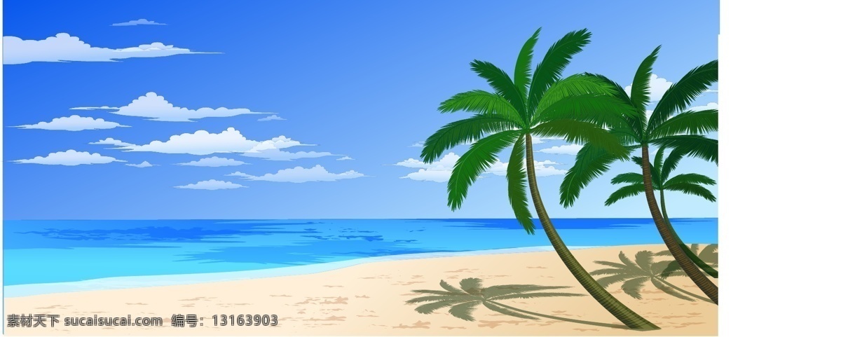 海滩 椰树