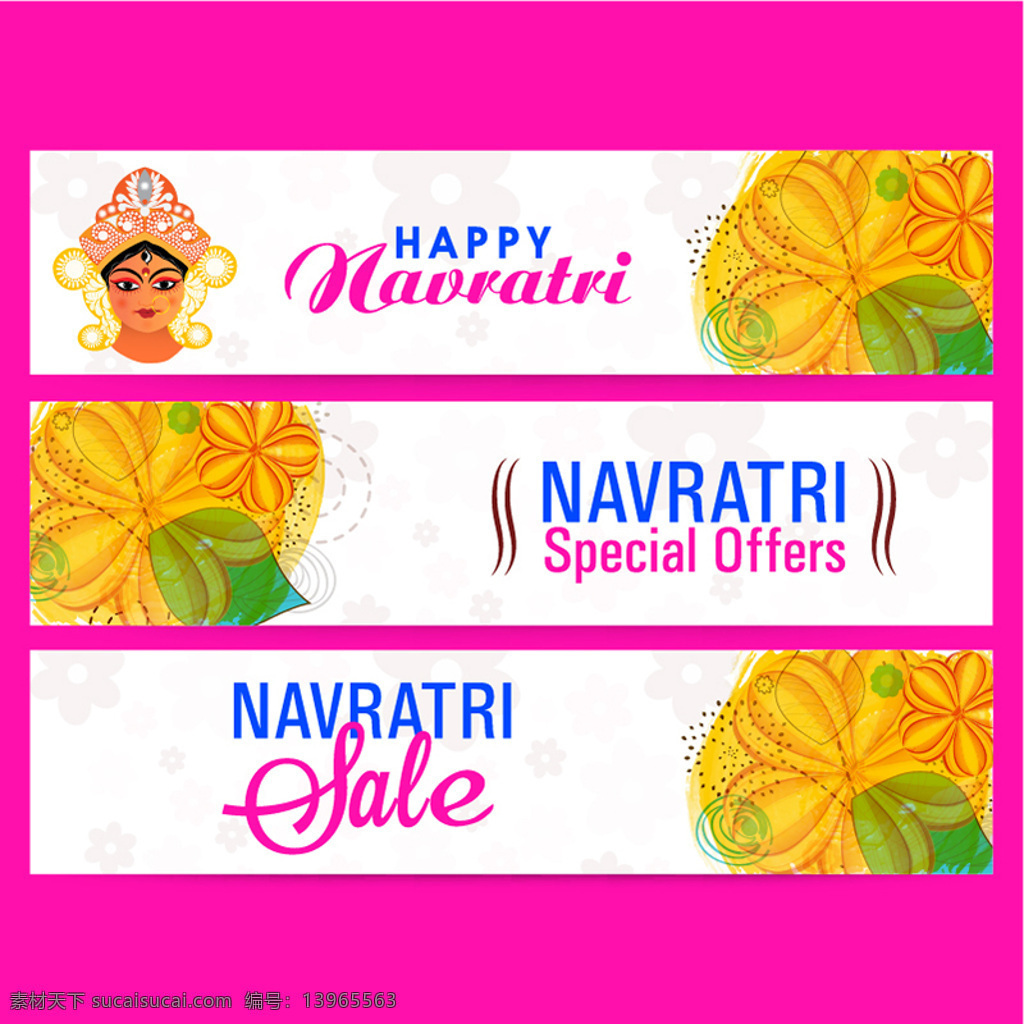 三 集 navratri 横幅 花卉 装饰 旗帜 鲜花 颜色 庆典 节日 印度 宗教 文化 传统 印度教 精神 杜尔迦