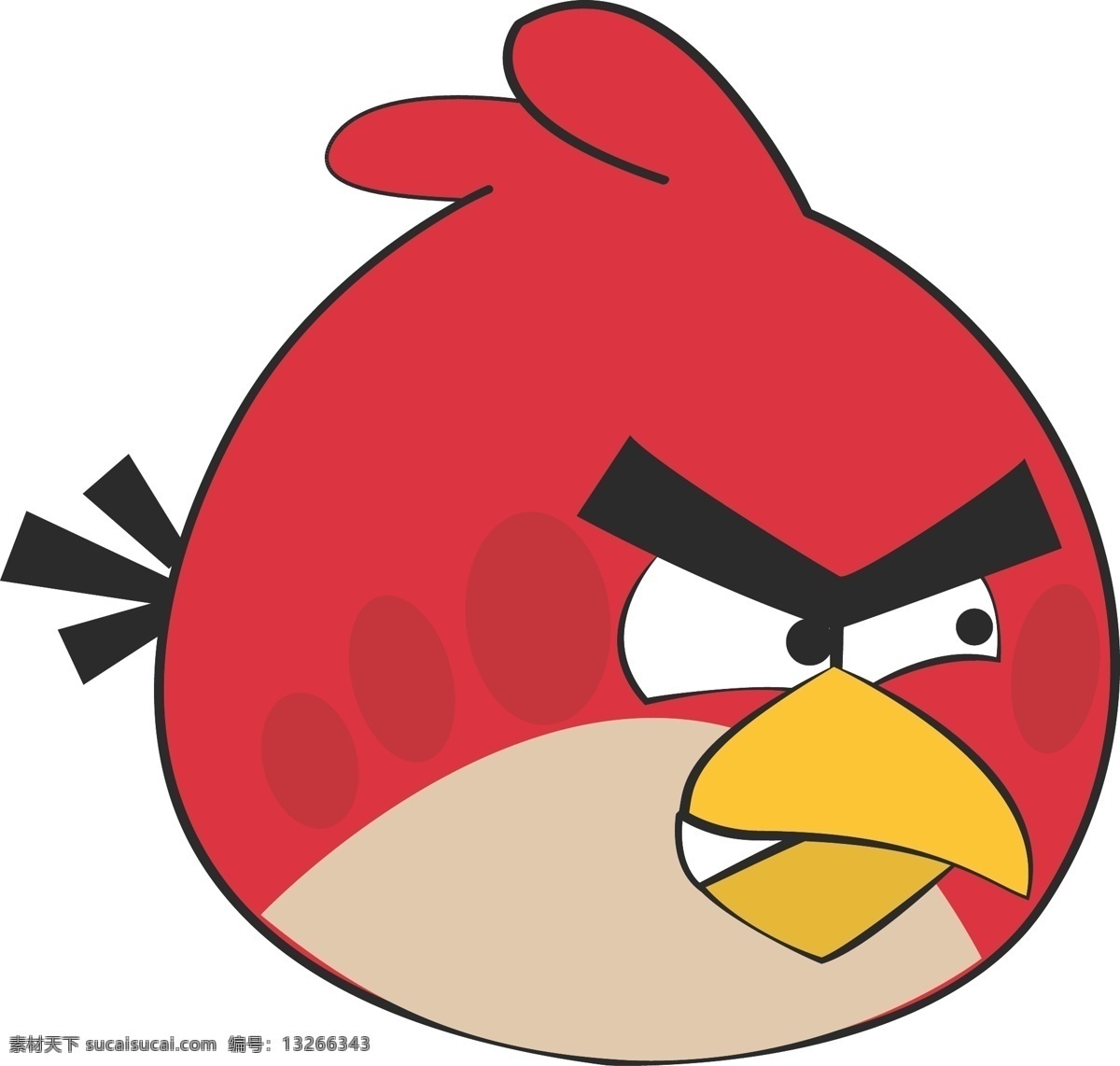 卡通 愤怒 小鸟 愤怒的鸟 愤怒的红鸟 卡通鸟 矢量 图标 动物矢量 动漫动画