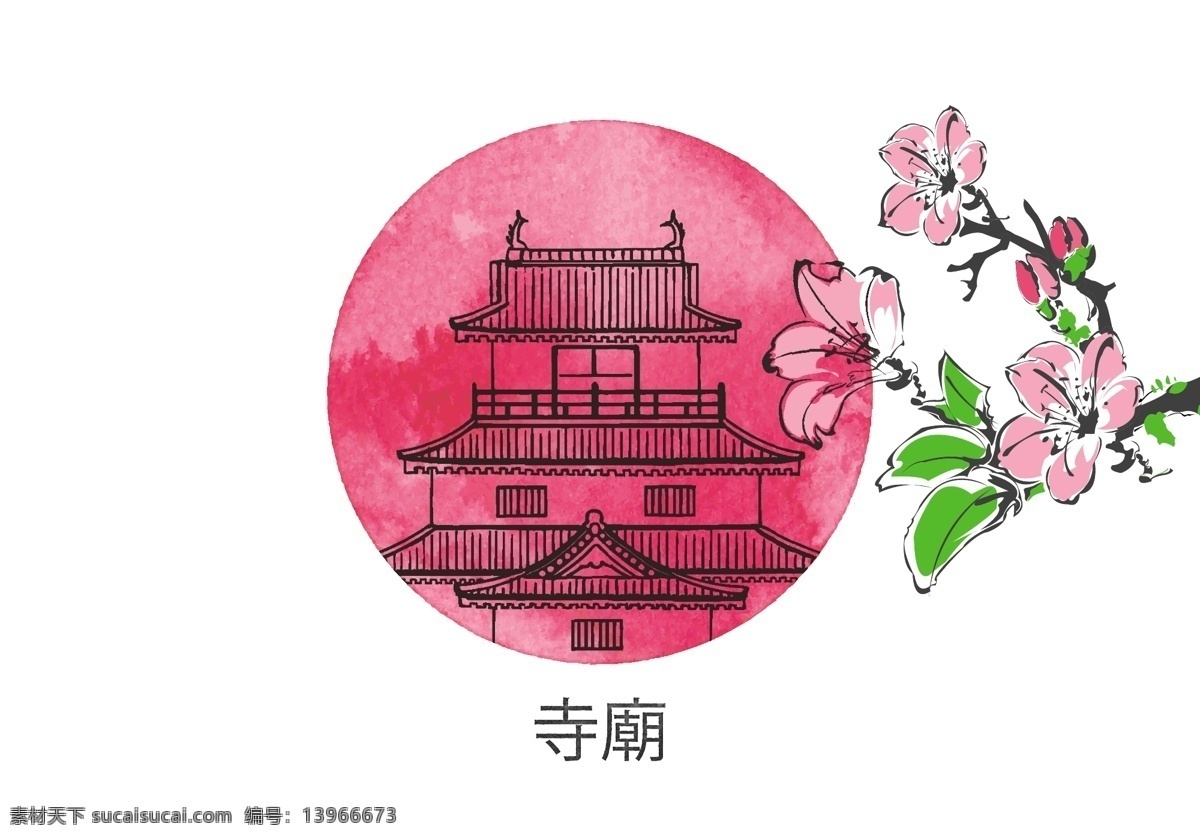 自由 绘制 中华 寺 矢量 艺术和文化 东方 亭 老 自然 油墨 日本 景观 铅笔 地方风格 庙 传统 春天 樱花 场景 风景 素描 插图 房子 绽放 美丽 建筑 背景 古色古香 艺术 亚洲 中国 图形 手绘 历史 东 得出 建设 古老的国家