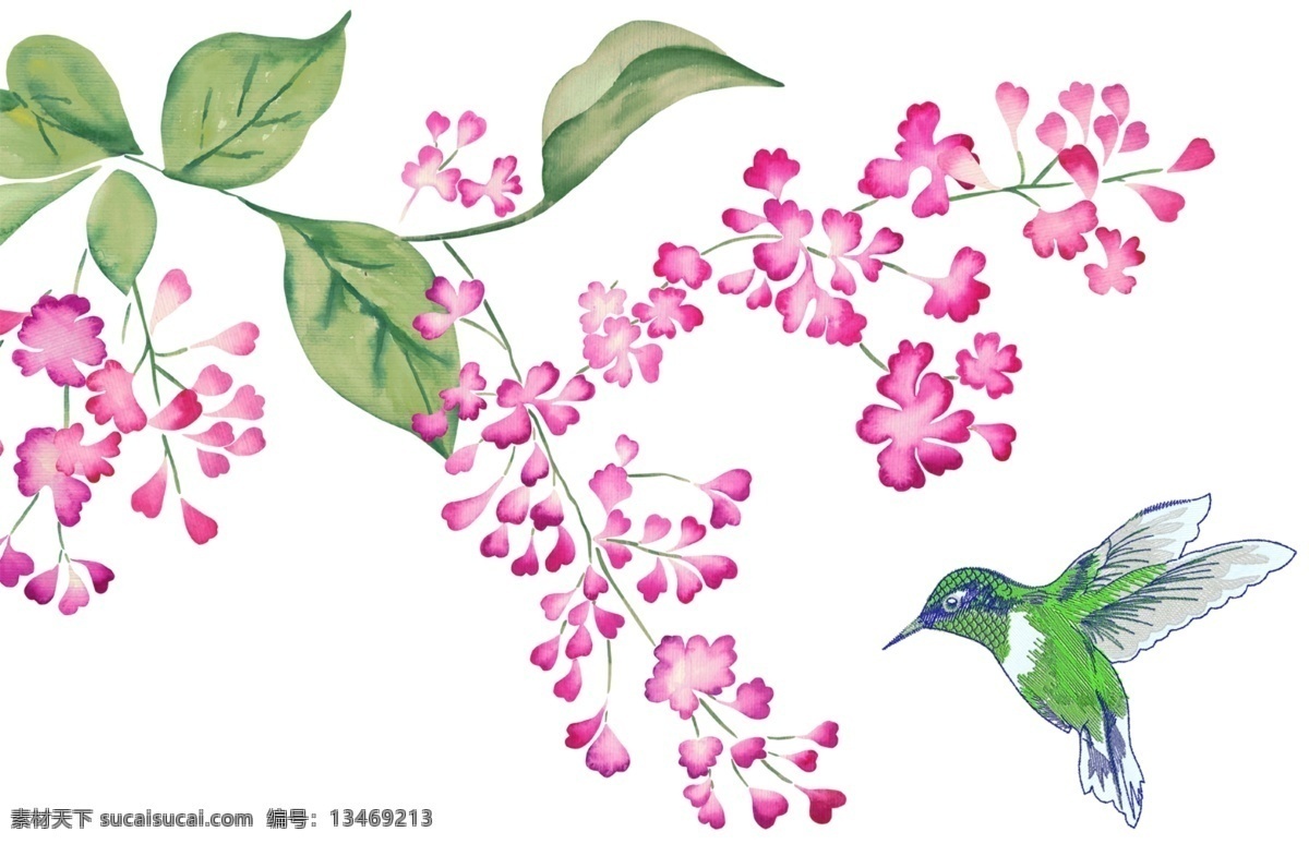 水彩 水彩花 水彩小花 清新小花 韩国小花 文化艺术 传统文化