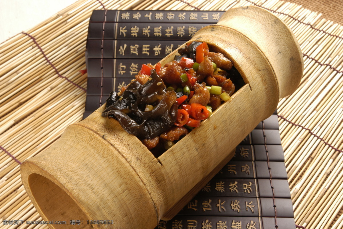 竹筒鸡 餐饮美食 传统美食 摄影图库