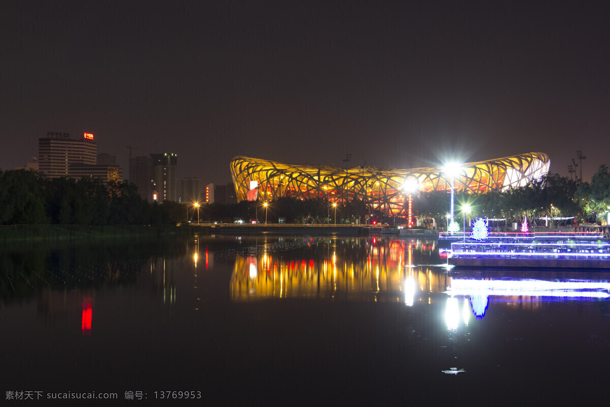 北京鸟巢 北京 夜拍 俯拍 长时 鸟巢 旅游摄影 自然风景