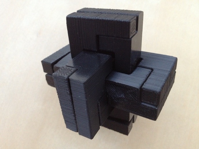 伊比利亚 猞猁 洛根 kleinwaks 难题 六 拼图 3d打印模型 游戏玩具模型 3d打印机 毛刺 联锁