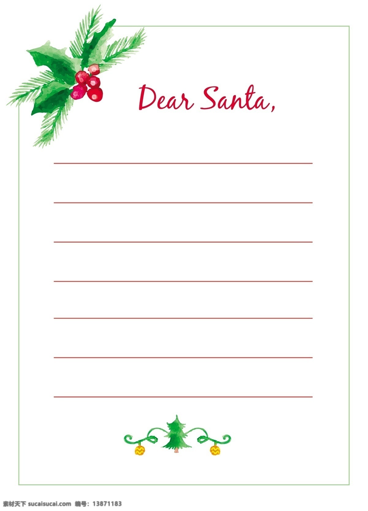 水彩 圣 克劳斯 信 模板 圣诞节 手卡 圣诞快乐 冬天 油漆 快乐 圣克劳斯 圣诞卡 圣诞 庆祝 节日 节日快乐 季节 白色