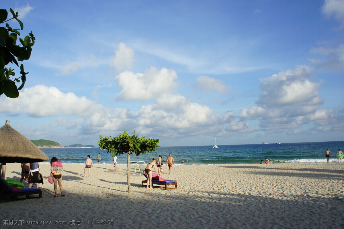 三亚 海滩 国内旅游 海南 酒店 旅游摄影 三亚的海滩 希尔顿 psd源文件