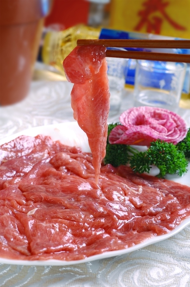 火锅 荤菜 配菜 火锅配菜 羊肉片 牛肉片 肉片 配料 海鲜 美食 美味 牛扒 牛排 餐饮美食