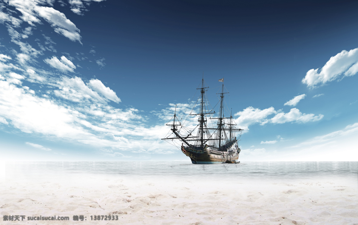 海边帆船高清 海边 帆船 蓝天白云 沙滩 船只 摄影图库 自然风景 旅游摄影