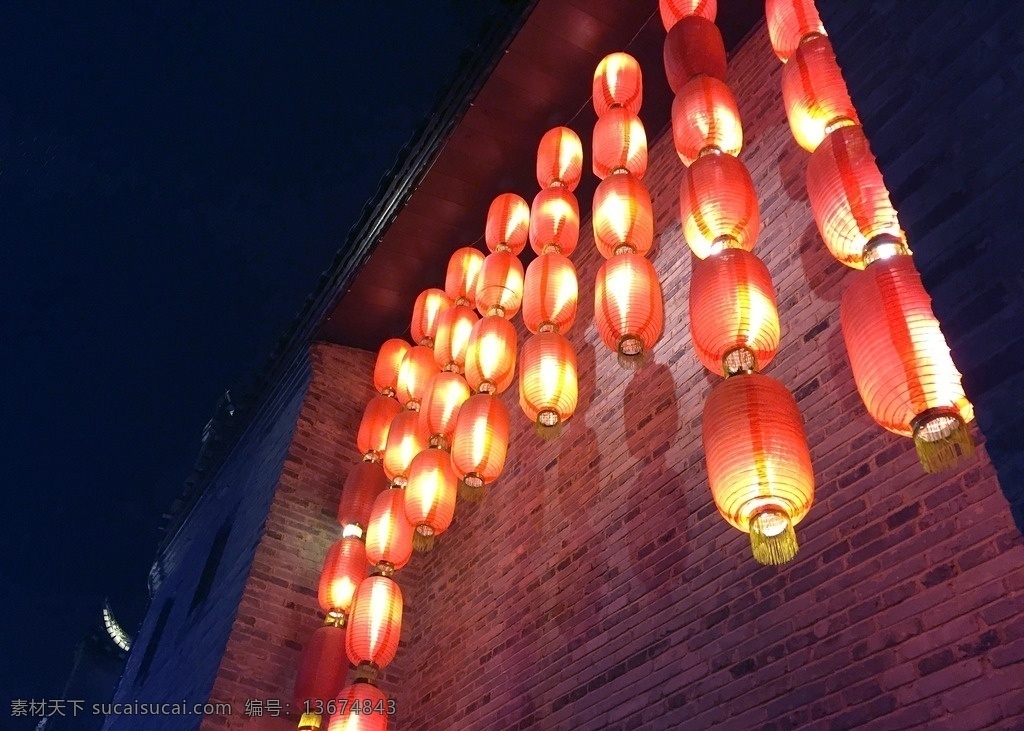 灯笼 灯 夜 东西巷 璀璨 节日 传统 文化艺术 节日庆祝