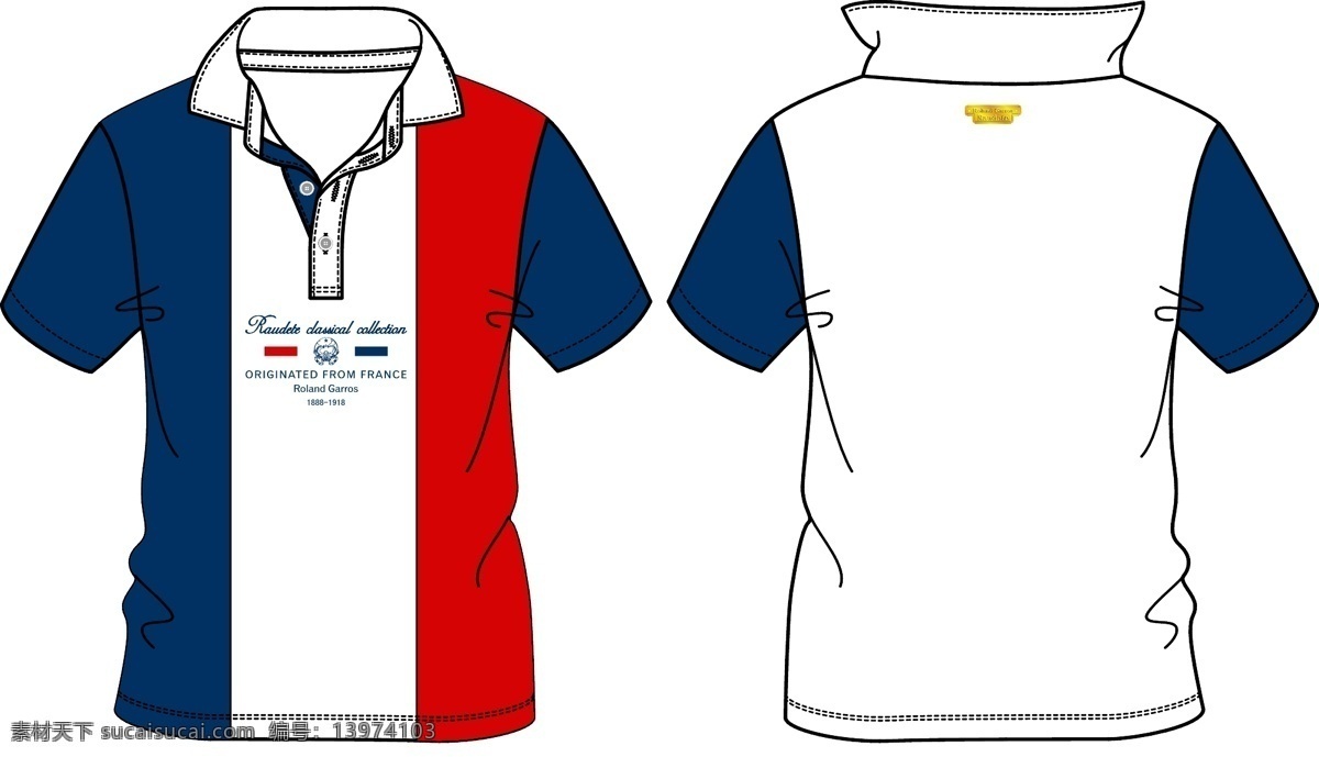 国旗 元素 短 polo 短袖 法国 印花 原创设计 其他原创设计