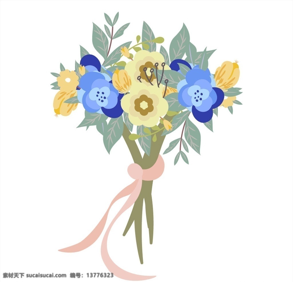 矢量花束 卡通花束图片 矢量图素材 ai素材