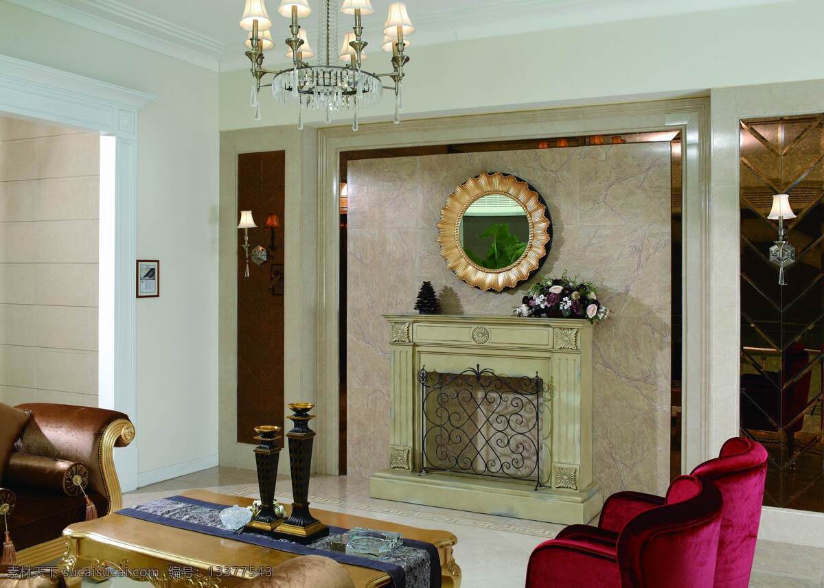 客厅 壁炉 装饰 石材 材质 欧式 室内摄影 建筑园林