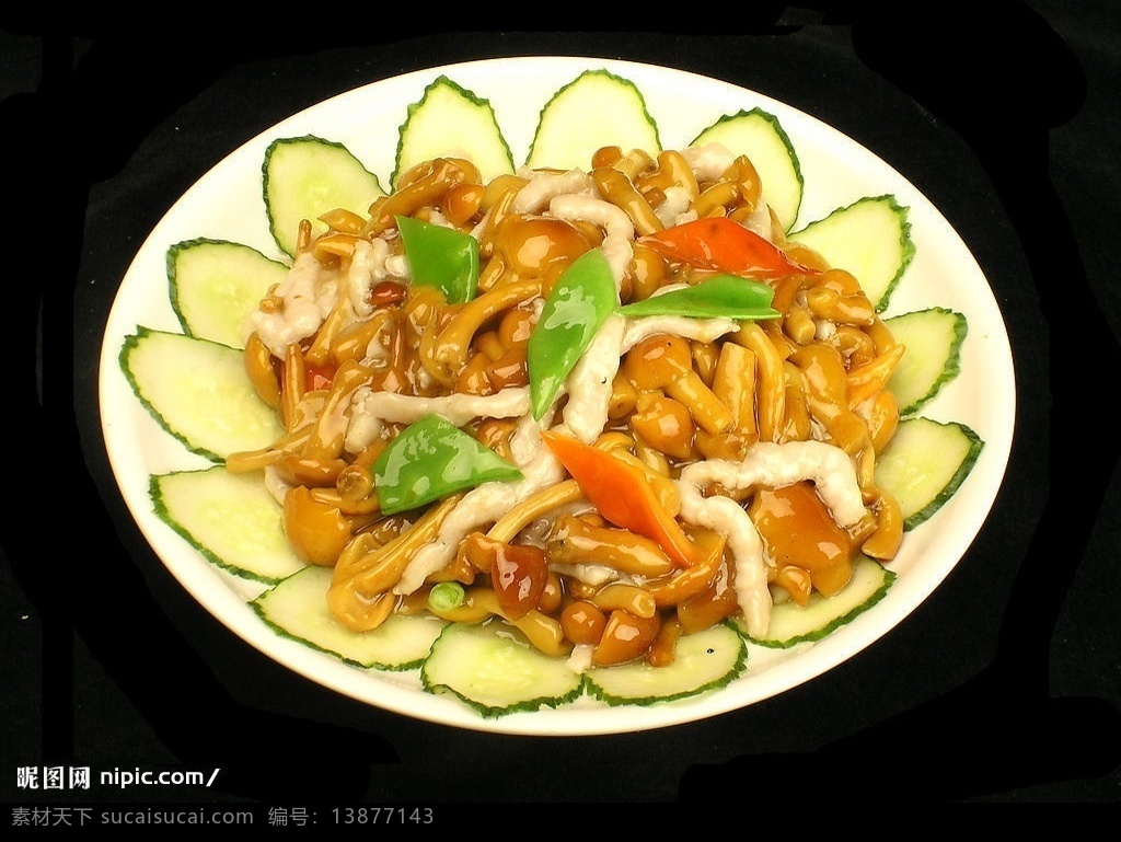 肉丝滑子菇 肉丝 滑子菇 家常菜 农家菜 中华美食 美味 熟菜 装饰 盘子 餐饮美食 传统美食 摄影图库