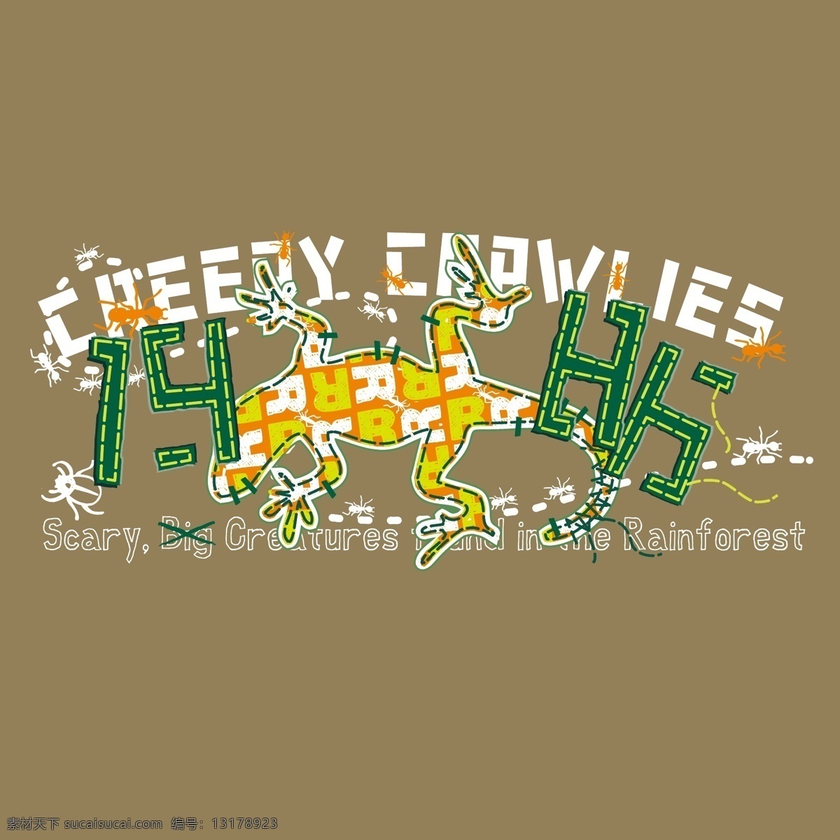 印花 矢量图 壁虎 动物 服装图案 文字 印花矢量图 蜘蛛 面料图库 服装设计 图案花型