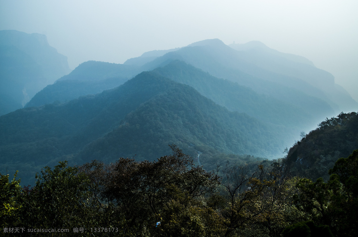 云台山 风光 茱萸峰 云海 山顶 山水风景 自然景观