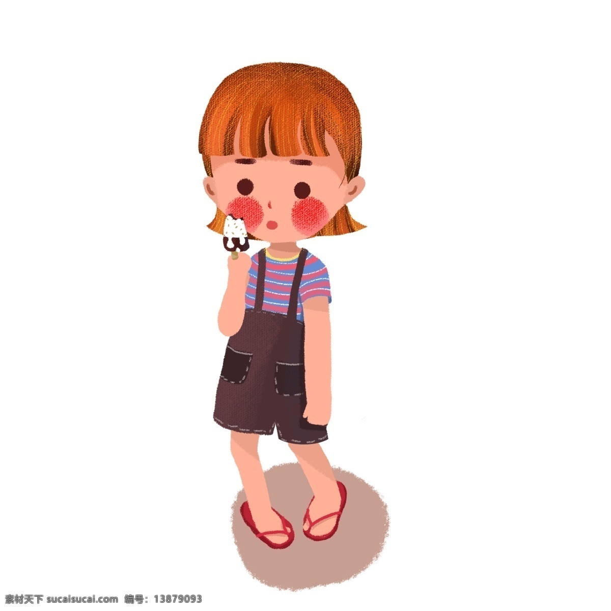 吃 雪糕 小女孩 夏季 立夏 吃雪糕 夏天 女孩